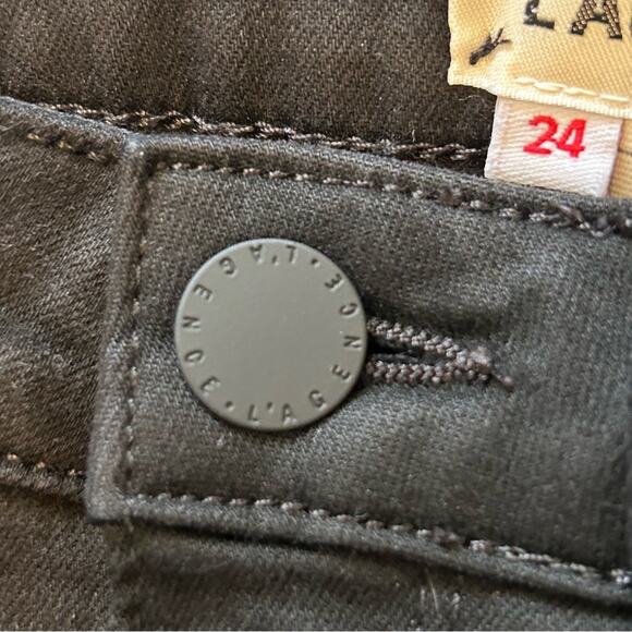 L'AGENCE Margot High Rise Skinny Jean in Noir 24 - Picture 8 of 9